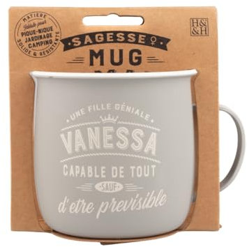 Mug Nomade - Mug à thé et café personnalisé Vanessa - Cadeau pour Femme