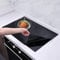 KitchenRaku Large Induction Hob Protector Mat, Silicone Induction Hob Cover- (Magnetic) Cooktop Scratch Protector for Induction Hob,Multifunctional Silicone Mats (78x52cm, Pure Black)
