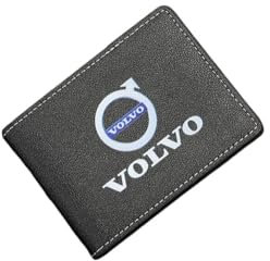 WSXCDE Geldbörse Herren, für Volvo C30 C70 S40 V50 S60 V60 V70 S80 XC90 Slim Wallet Herren mit RFID Schutz Faltbare Geldbörse, Portmonee für Herren und Damen