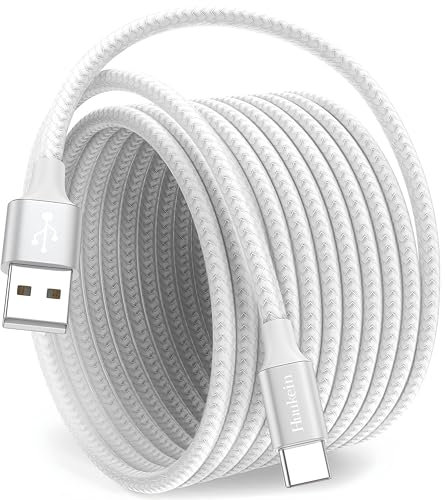 Cable USB C 3M, Largo Cable Carga Rapida Tipo C 3 metros, Nylon Cable USB a USBC 3 m para iPhone 15 16, Samsung Galaxy S24 S22 S10 A55 A51 A16 A15 A12 A34, Xiaomi, Pixel