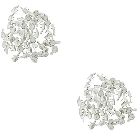 OSALADI 2 Sets Hartwandhaken Für Bilderrahmen Fotos Haken Zum Aufhängen Kunststoffnadel 5 Mm 25 Mm X 15 Mm 50 Stück * 2