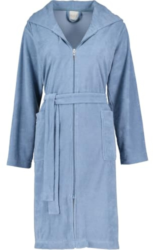 Möve Bademäntel Damen Kapuze Reißverschluss steel blue - 847 L