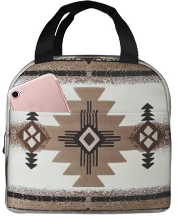 EdWal Lunchbox mit Indianer-Aufdruck, für Damen, Herren, Erwachsene, wiederverwendbar, isoliert, für Arbeit, Reisen, Picknick