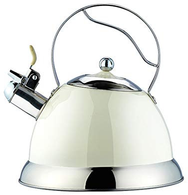 Bollitore da tè Cupola con fischio Bollitore a gas con fischio Bollitore for acqua a induzione in acciaio inossidabile Bollitore Design a doppio manico for teiera lucidata for uso domestico