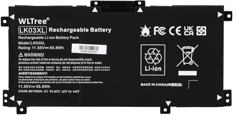 WLTree LK03XL Batterie pour HP Envy X360 916814-855 916368-421 LKO3XL 15m-cn0xxx 15-cr0xxx 15m-cn0012dx 15m-bp0xx 15-bq2xx 15M-cn0011dx 15m-bp15m-bp15m-bp1 17-ae1xx 15m-bq021dx 17m-ae111dx Battery