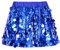Miipat Pailletten Röcke Glitzernde Elastische Bund Mode Kinder Mini Rock Tanz Geburtstag Prinzessin Party Skorts für Mädchenn Royalblau 120 4-5 Jahre