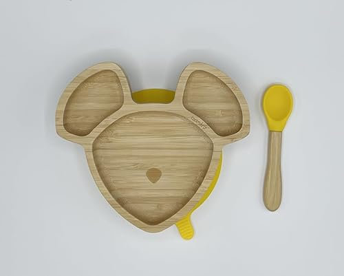 ECOMIKRO Piatto Bambu Topo (Giallo)