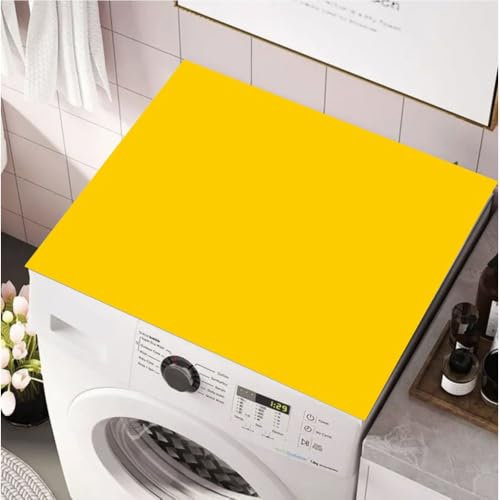 Highdi Housse de Protection pour Machine à Laver Top, Coussin de Machine à Laver Antidérapant Housse de Machine à Laver pour Machine à Laver Ou Sèche-Linge (30 * 40cm,Jaune)