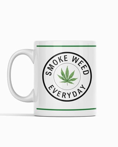 Close Up Cannabis Tasse | Kiffertasse aus Keramik | witzige Stoner Tasse | Geschenkidee | Spülmaschinengeeignet | Fassungvermögen ca. 350 ml | (Smoke Weed Everyday)