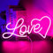 DWOOKE Neonschild Love Herz-Neonlicht rosa zur Wanddekoration Herz-LED-Schilder,USB-betrieben,romantische Heimkunstdekoration für Hochzeit,Geburtstag,Valentinstag,Geschenk für die Geliebte