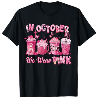 En octobre, nous portons une tasse à café rose T-Shirt