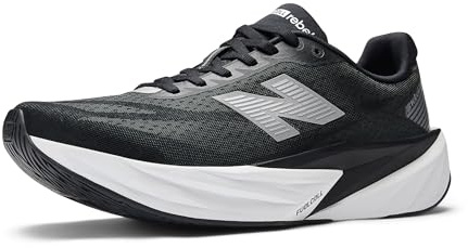 New Balance Herren FuelCell Rebel v5 Laufschuh, Black/Silver Metallic/White, 47 EU