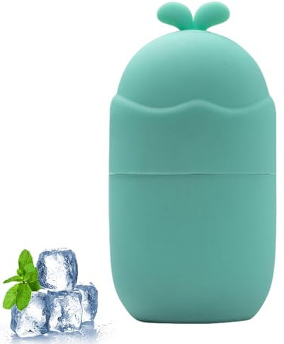 Eisform für das Gesicht, Eiswürfelrolle für das Gesicht, Silikon-Eisform für Gesicht, Massagewerkzeug mit Formen für Eisbecher, S für Gesicht, Silikon-Eisform