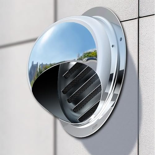 Griglia di Ventilazione in Acciaio Inox con Rete, Cappa di Scarico Esterna per Scarico A Parete Esterna, Scarico Cappa, Aria Frescaventilazione E Protezione dagli Insetti(150mm/5.9)