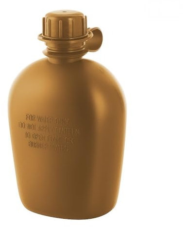 M-Tac Militär Feldflasche 1L – BPA-frei, Robuster Trinkflasche für Outdoor, Camping & Survival – Leicht, Spülmaschinenfest, Mikrowellengeeignet, Coyote Brown