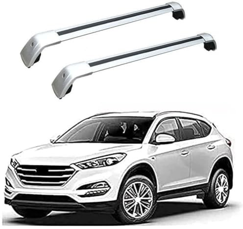 CCLXWY 2 Stück Kompatibel mit Hyundai Tucson 2016-2021 Aluminium Dachträger Relingträger,Dachgepäckträger Alu Relingträger,A