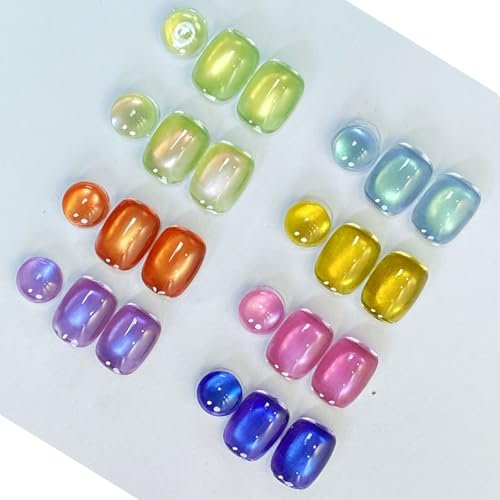 NAILGIL Fruit Cat Eye Gel Nail Polish, Colors Light Fruit Magnetic Catseye with Magnet Stick Sweet Guava Greengage Plum Avocado Lemon Orange Pitaya Grape Blueberry Salon Manicure DIY for Women 10ml