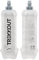 TREKKOUT Soft Flask Lot de 2 bouteilles d'eau de course à pied pliables de 500 ml - Bouteille d'eau douce pour randonnée, cyclisme, marathon - Sans BPA et légère
