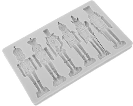 Toyvian Moule en Silicone Casse-noisette Gris Clair, Antiadhésif et Flexible, Petit Format, pour Pâtisserie, Résine Époxy et Décorations de Noël, Compatible Lave-vaisselle, pour DIY
