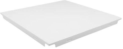 Kisangel Dalles de faux plafond en aluminium, panneaux décoratifs en aluminium de 30 x 30 cm (12 x 12 pouces) pour bureau, cuisine et salle de bain (blanc).