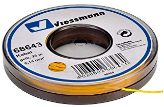 Viessmann 68643 Kabel auf Abrollspule 25 m, 0,14 mm² gelb