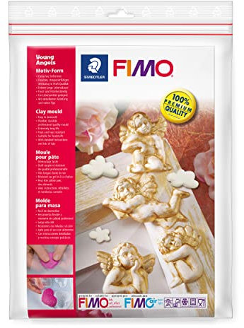 STAEDTLER Motiv-Form Engelskinder Fimo Accessoires, einfaches Entformen, Lebensmittel-kompatibel, Frost- und hitzebeständig, extrem lange Lebensdauer, mit detaillierter Anleitung, 8742 27