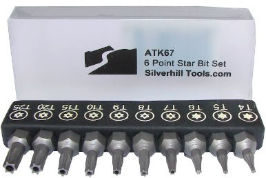 Silverhill Tools ATK67 Star Bit Set (6 Bits) mit Sicherheitsfunktion