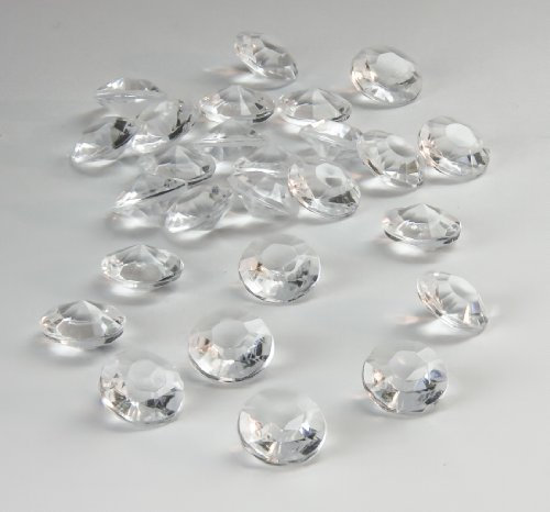 Oblique Unique Dekosteine Diamanten 100 Stück Acryl Tischdekoration (Transparent)