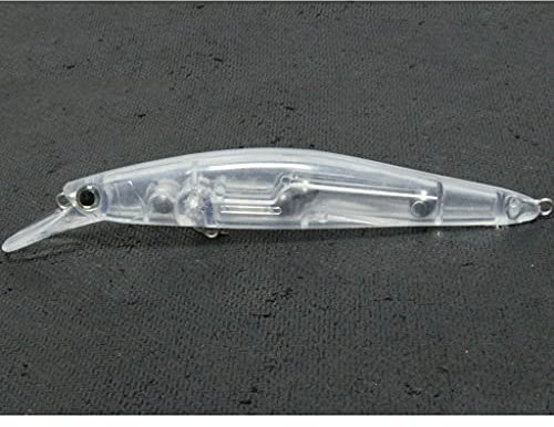 wLure 10 blanko unlackierte Elritze Jerkbait Tight Wobble Angelköder mit freien Augen UPM673