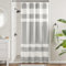 Madison Park Duschvorhang, Waffelgewebe, gestreift, Stoff, Duschvorhang mit 3M-Scotchgard-Feuchtigkeitsmanagement, Premium-Spa-Qualität, Moderne Duschvorhänge für Badezimmer, 137,2 x 198,1 cm, Grau