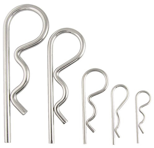 Federstecker Einfach D= 2,5 x 55 mm - (5 Stück) - Stecker / Splint - aus Edelstahl A4 | BOOTSTEILE BRAUER®