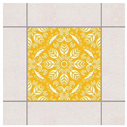 Bilderwelten Fliesenaufkleber Rosamunde Melon Yellow 15x15 cm Gelb, 10teilig