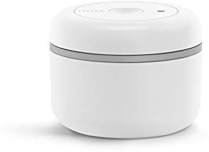 Fellow Atmos Vacuum Canister for Coffee & Food Storage - Airtight Sealed Container, Matte White, Small Coffee Bean Storage, 0.4 Litre Jar