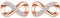 INFINIONLY Damen Ohrringe, 925 Silber Ohrringe, unendlichkeits-symbol Ohrringe, Eingelegter Zirkon, Rosegold
