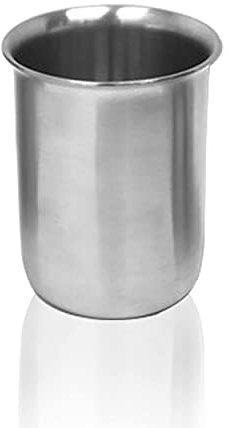 Edu-Labs Stainless Steel Beaker with Rim - Low-Form Beakers for Science - Industrial-Grade Chemistry Lab Equipment, High Heat Tolerance - Scientific Laboratory Supplies for Liquids & Solids - 500ml