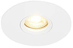 Qazqa - Modern Moderner Einbaustrahler weiß GU10 50mm - Buco I Wohnzimmer I Schlafzimmer - Aluminium Rund - LED geeignet GU10