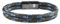 Segeltau Armband Geflochten Nautisch mit Magnetverschluss Seil Armbänder Maritim Surferarmband Galeara Noa (Noa Schwarz - Blau, 215)