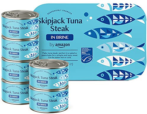 by Amazon Tonno intero al naturale, 6 x 195g