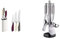 WMF ElementsJoy Messerblock mit Messerset 4-teilig & Profi Plus Küchenhelfer Set 7-teilig, Ständer mit 6 Helfern, Schöpflöffel, Schaumlöffel, Wokwender, Wender, Schneebesen, Gemüseschäler