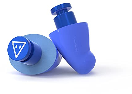 Flare Earshade – Ohrstöpsel – blockieren Geräusche – Luft- und Raumfahrt-Aluminium & superweicher Memory-Schaum – Blau