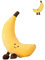 JOSON Creative Eggplant Plush Toys, 9-inch Mini Vegetable and Fruit Plush Dolls, Birthday Gifts for Boys and Girls, Home Decoration (Banana)