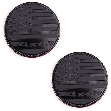 Autoaufkleber mit amerikanischer Flagge, 10,2 x 10,2 cm, passend für alle Auto-Aufkleber (schwarz)