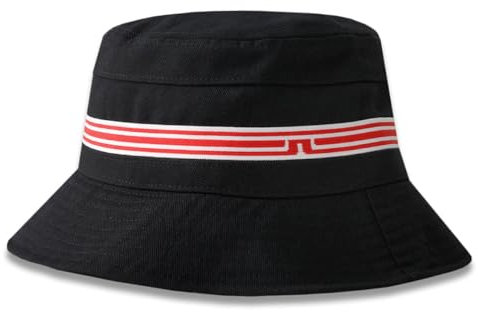 J.Lindeberg Herren-Golf-Eimerhut Denver Strip aus Stretchstoff - Schwarz