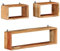 SKM 3-TLG. Würfelregal-Set Massivholz Akazie,9,8 KG,328262,Color: Braun