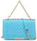 lola mae Crossbody-Taschen für Damen, modisch, gesteppt, Schultertasche mit umwandelbarem Kettenriemen, klassische Umhängetasche, Blau-LM715