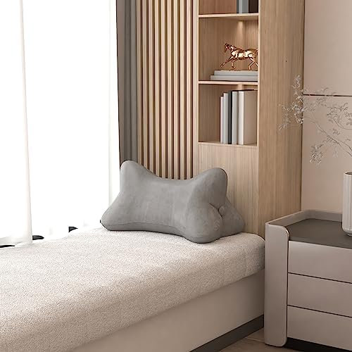 Johnear Leseknochen Nackenkissen Nackenstützkissen Knochenkissen Reisekissen für bequemes Lesen, TV, Reisen, anthrazit (1 Packung)