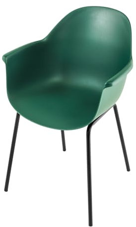 Stuhl UPCYCLING ME - 56cm - grün - Ocean Plastik Metall-Gestell Outdoor