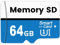 kacbuy 64GB SD Karte High Speed Speicherkarte Wasserdicht Memory Card für Action Kamera, tragbare Gaming Geräte und Drone(64gb)