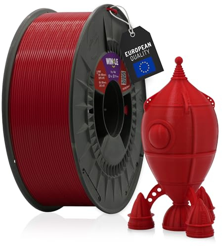 WINKLE PLA High Speed Filament 1.75mm Rot 1kg, 3D Drucker Filament | Filament Teufel Rot Kompatibel mit FDM Druckern, 3D-Druckmaterialien, Maßgenauigkeit +/- 0.05mm, Hochgeschwindigkeit