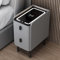 Smart Bedside End Table With Storage Drawer and LED Light - Small Nightstand for Bedroom With USB Charging Port - Modern White Furniture